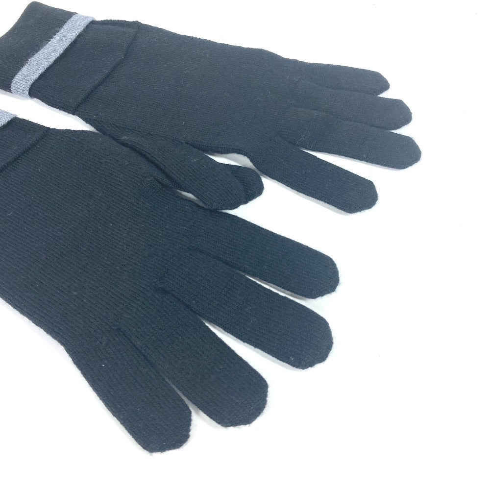 LOUIS VUITTON gloves M73470 wool black Gon My Monogram Eclipse mens Used Authentic