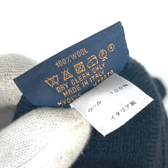 LOUIS VUITTON gloves M73470 wool black Gon My Monogram Eclipse mens Used Authentic