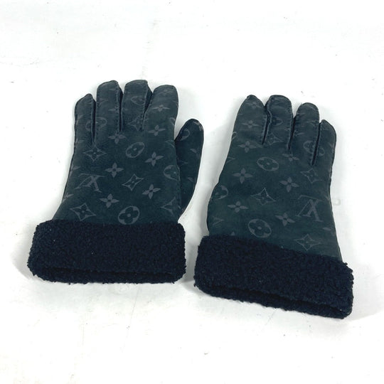 LOUIS VUITTON gloves M71848 Shearing black Glove Gon Shearling Darling Women Used Authentic
