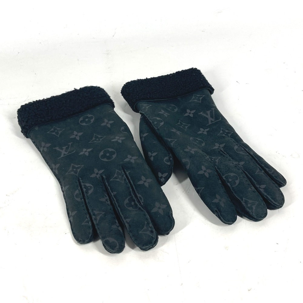 LOUIS VUITTON gloves M71848 Shearing black Glove Gon Shearling Darling Women Used Authentic