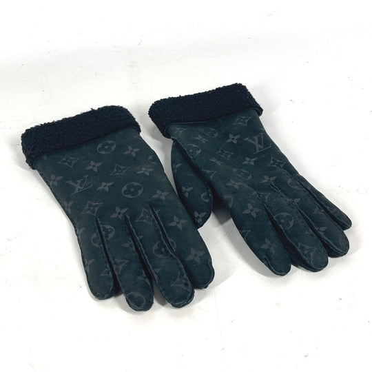 LOUIS VUITTON gloves M71848 Shearing black Glove Gon Shearling Darling Women Used Authentic