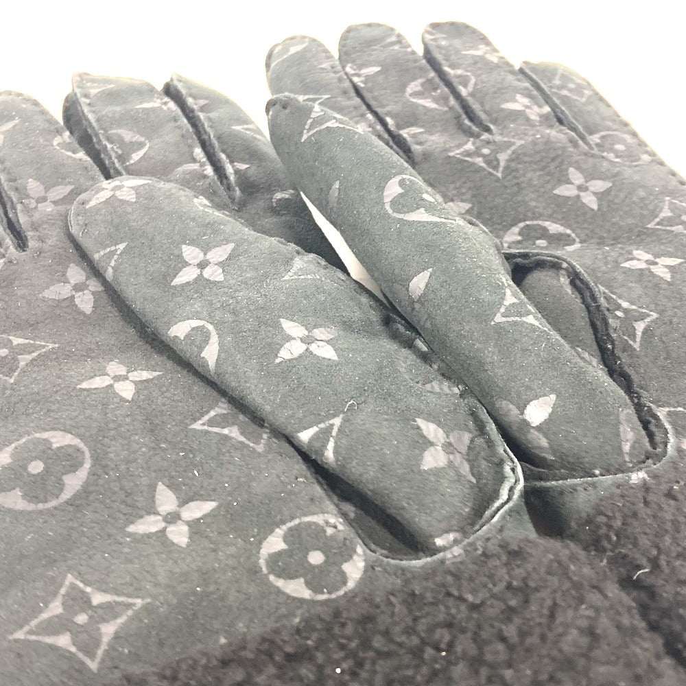 LOUIS VUITTON gloves M71848 Shearing black Glove Gon Shearling Darling Women Used Authentic