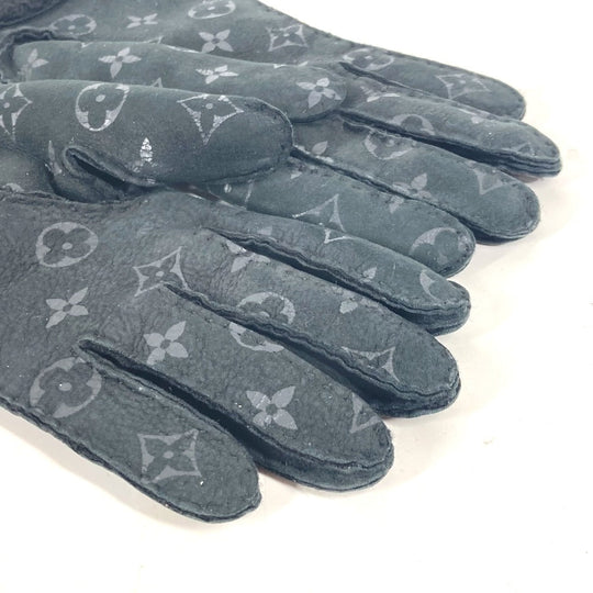 LOUIS VUITTON gloves M71848 Shearing black Glove Gon Shearling Darling Women Used Authentic