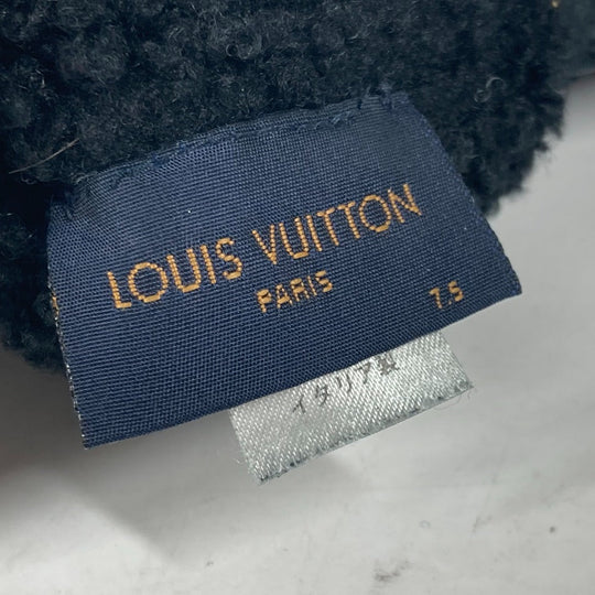 LOUIS VUITTON gloves M71848 Shearing black Glove Gon Shearling Darling Women Used Authentic