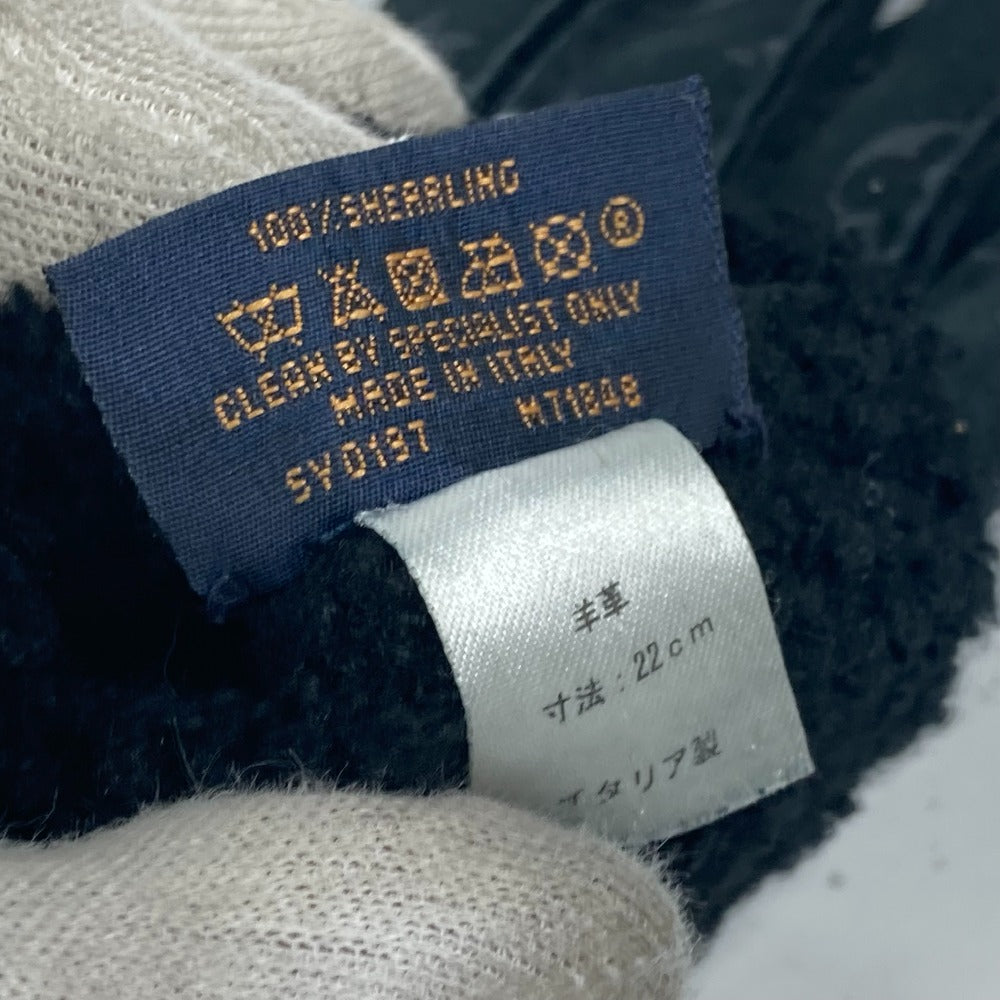 LOUIS VUITTON gloves M71848 Shearing black Glove Gon Shearling Darling Women Used Authentic