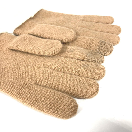 LOUIS VUITTON gloves M77930 wool beige By color Globe LV Headline Women Used Authentic