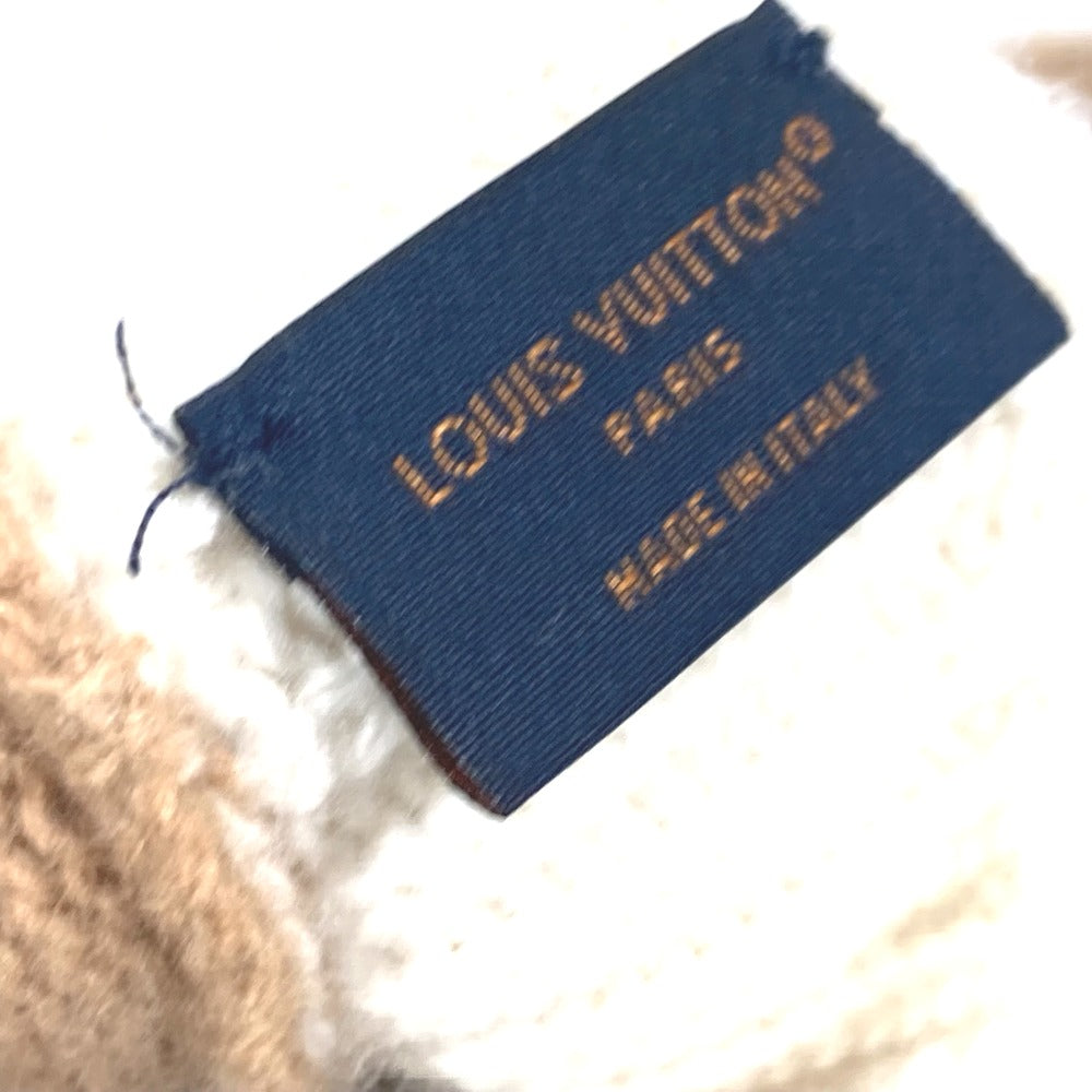 LOUIS VUITTON gloves M77930 wool beige By color Globe LV Headline Women Used Authentic