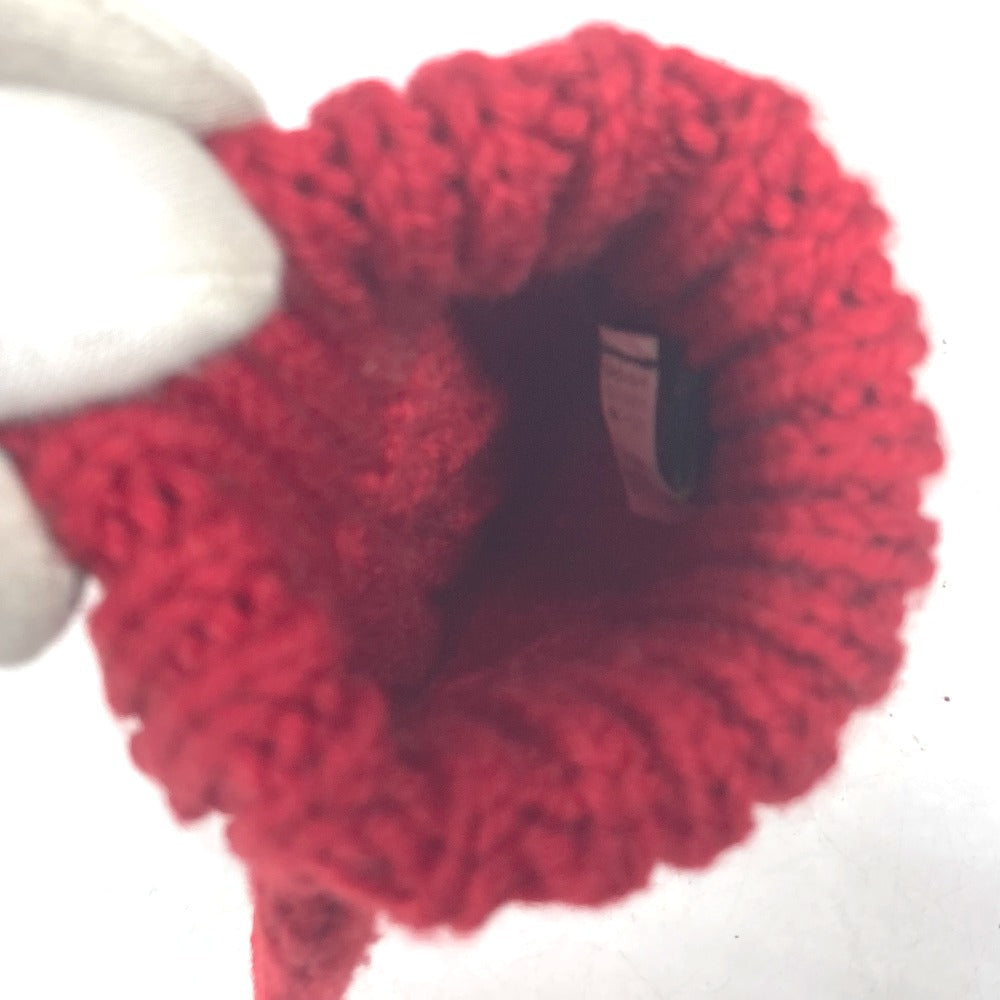 LOUIS VUITTON gloves wool Red logo Women Used Authentic