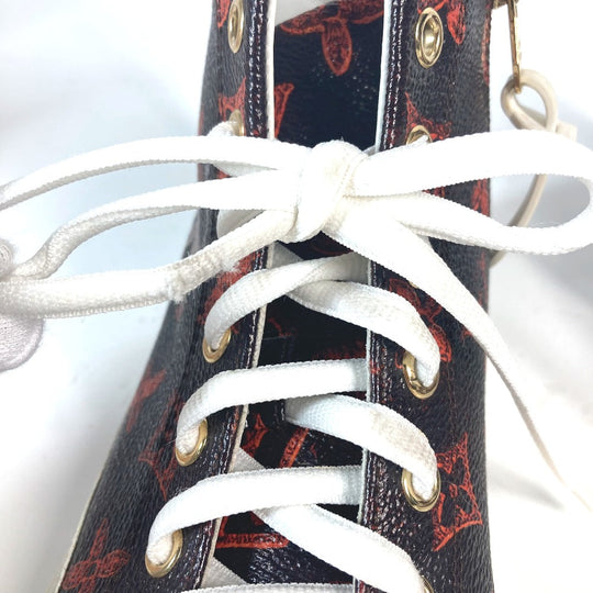 LOUIS VUITTON sneakers leather Brown Catgram Stella line 36 1/2