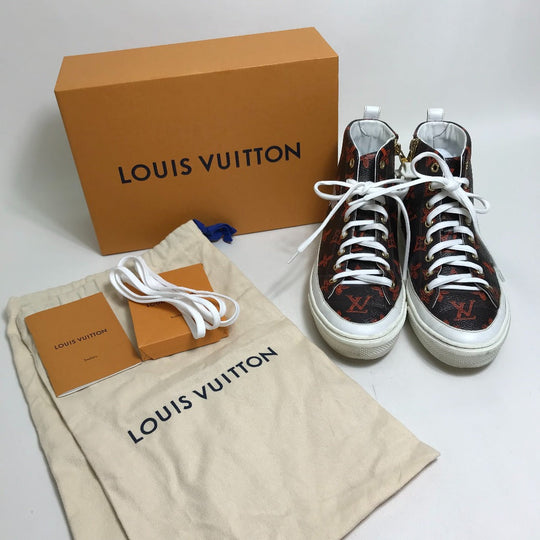LOUIS VUITTON sneakers leather Brown Catgram Stella line 36 1/2