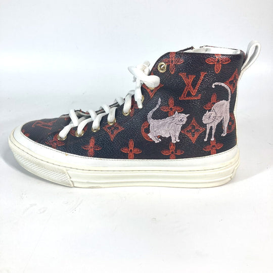LOUIS VUITTON sneakers leather Brown Catgram Stella line 36 1/2