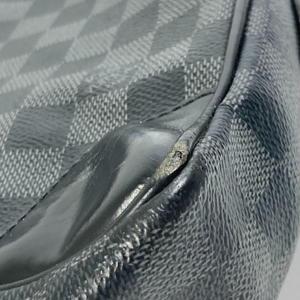 LOUIS VUITTON Business bag N41125 Damier Grafitto Canvas black Damier Grafitte Porto documan Voyage PDV mens Used Authentic