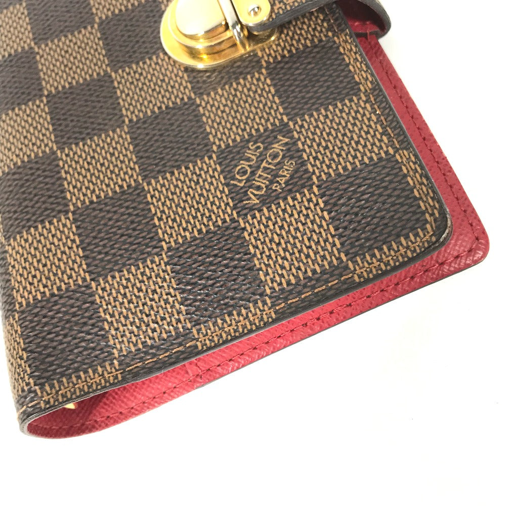 LOUIS VUITTON Notebook cover R21011 Damier canvas Brown Damier Agenda Koala PM mens Used Authentic
