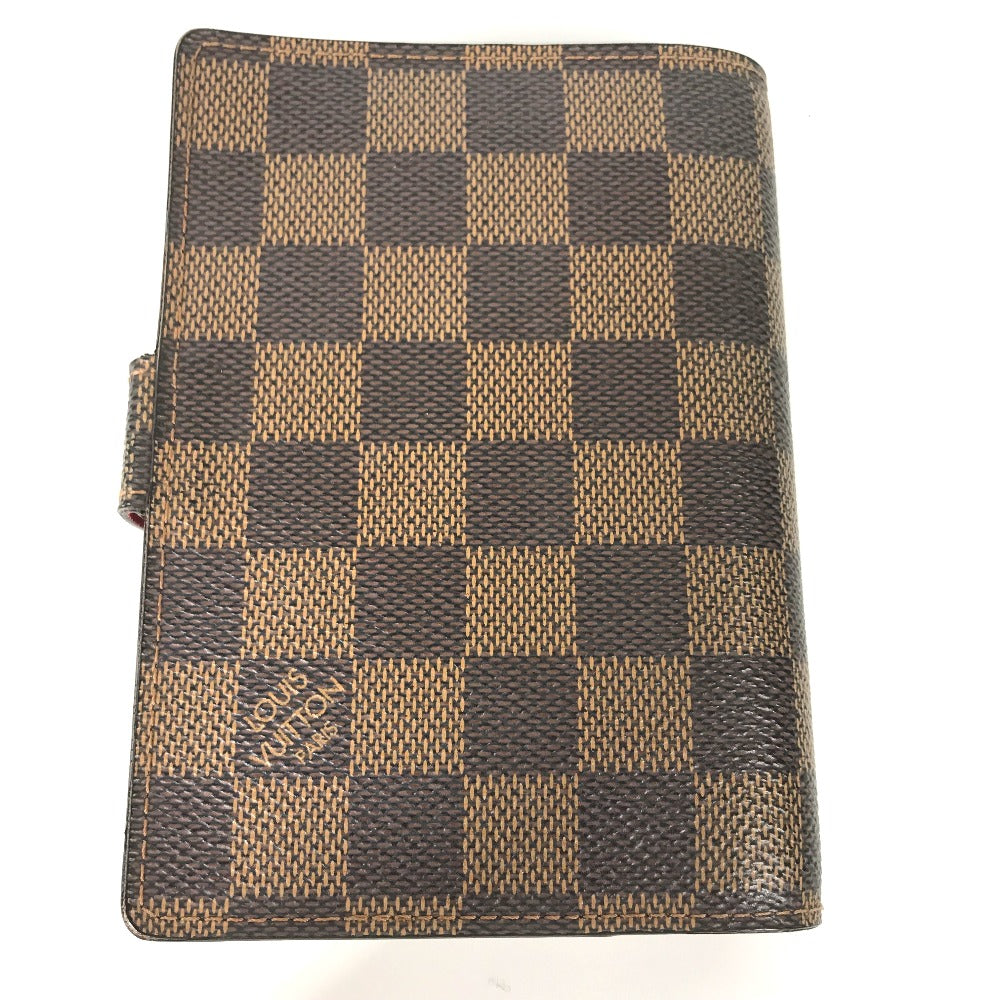 LOUIS VUITTON Notebook cover R21011 Damier canvas Brown Damier Agenda Koala PM mens Used Authentic