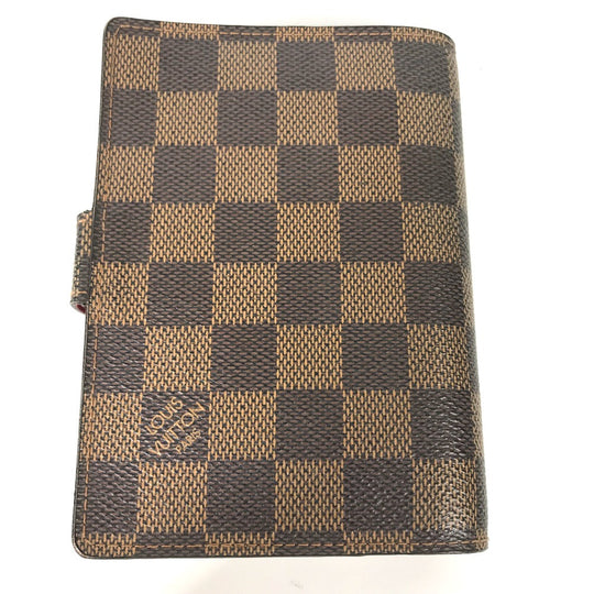 LOUIS VUITTON Notebook cover R21011 Damier canvas Brown Damier Agenda Koala PM mens Used Authentic