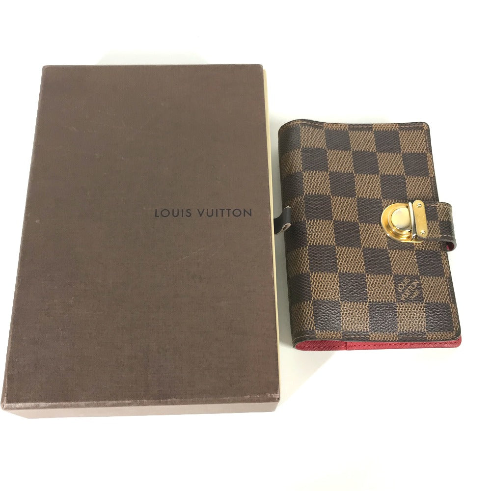 LOUIS VUITTON Notebook cover R21011 Damier canvas Brown Damier Agenda Koala PM mens Used Authentic
