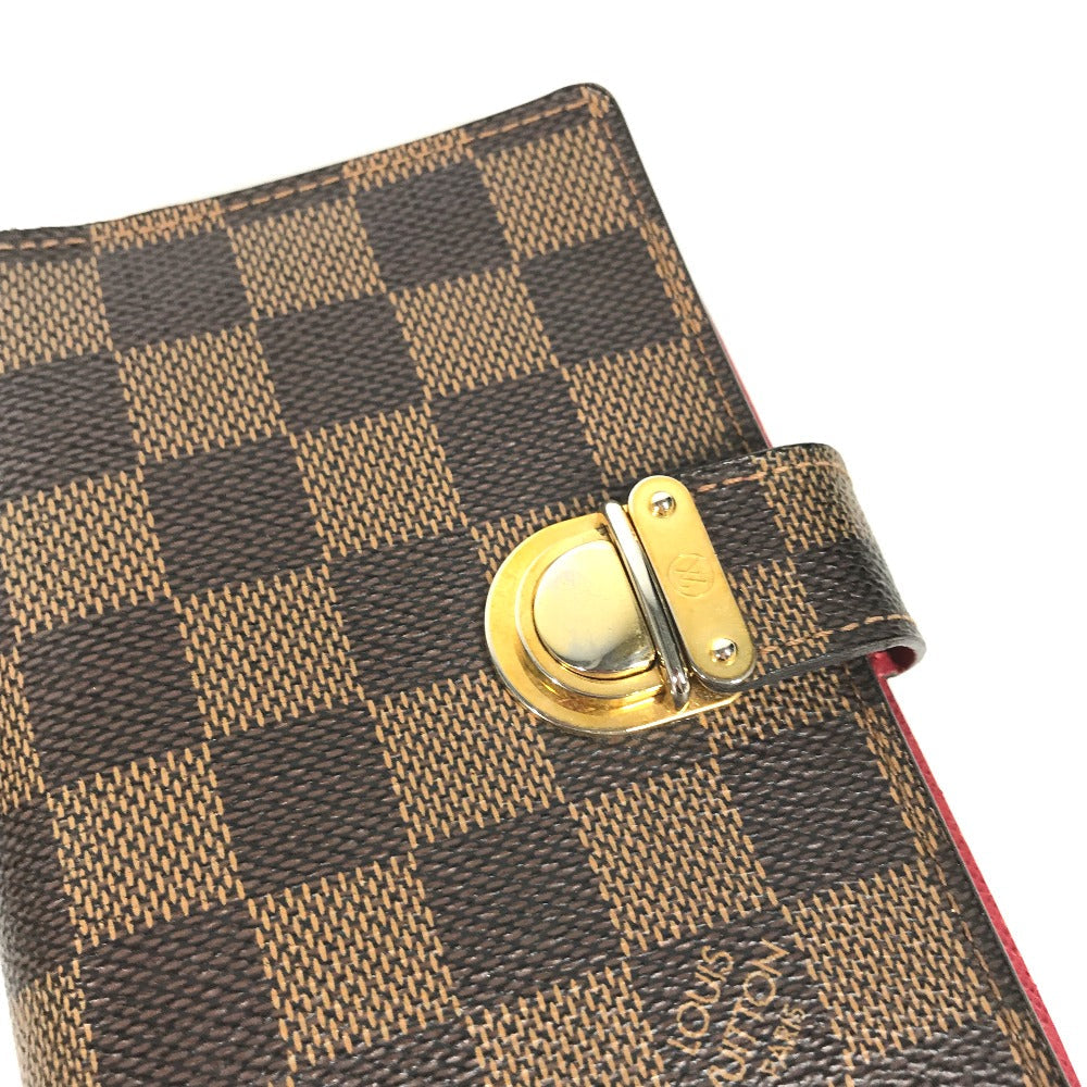 LOUIS VUITTON Notebook cover R21011 Damier canvas Brown Damier Agenda Koala PM mens Used Authentic