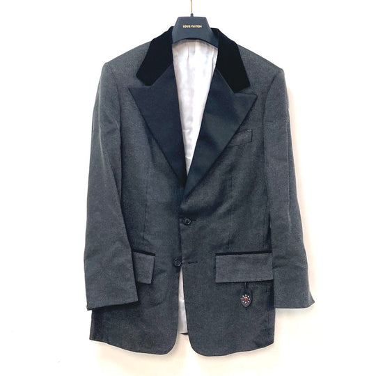 LOUIS VUITTON Jacket Viscose black FLVE98 slit sleeve Women 34 Used Authentic