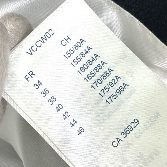 LOUIS VUITTON Jacket Viscose black FLVE98 slit sleeve Women 34 Used Authentic