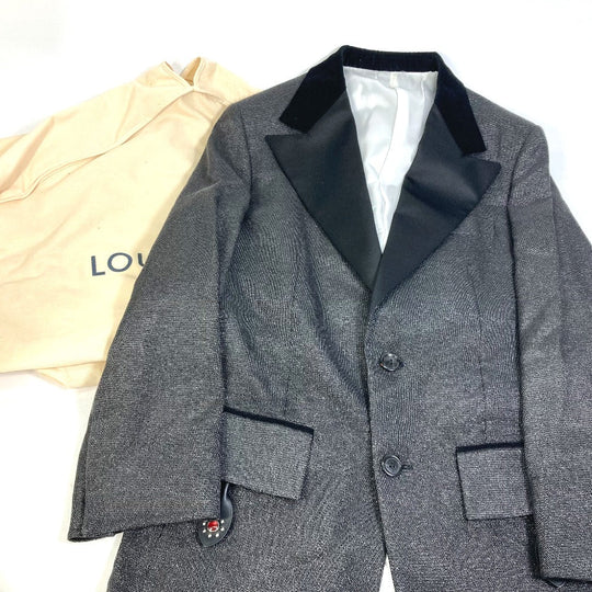 LOUIS VUITTON Jacket Viscose black FLVE98 slit sleeve Women 34 Used Authentic