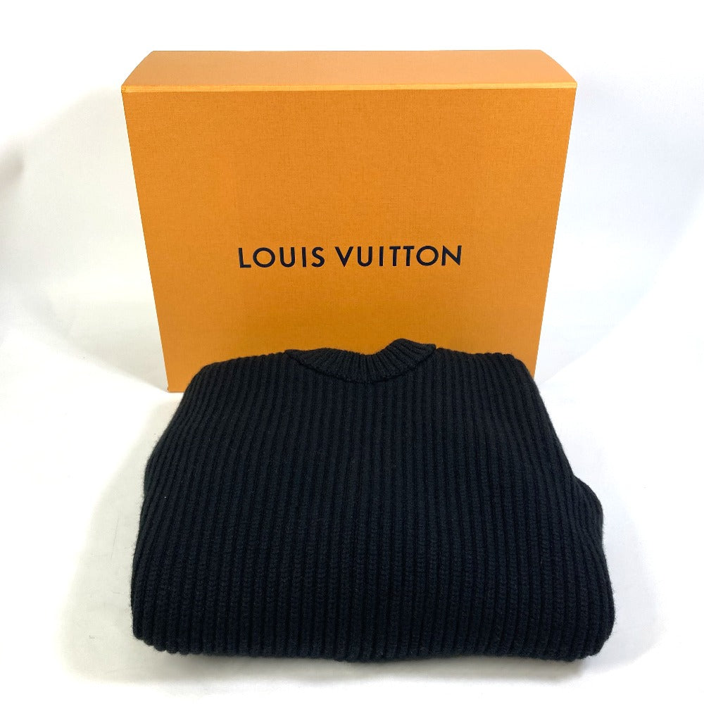 LOUIS VUITTON knit FLKW83 wool black hood sleeveless knit Women S Used Authentic