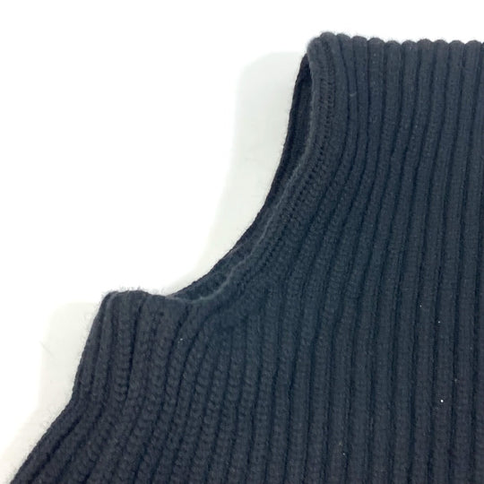 LOUIS VUITTON knit FLKW83 wool black hood sleeveless knit Women S Used Authentic