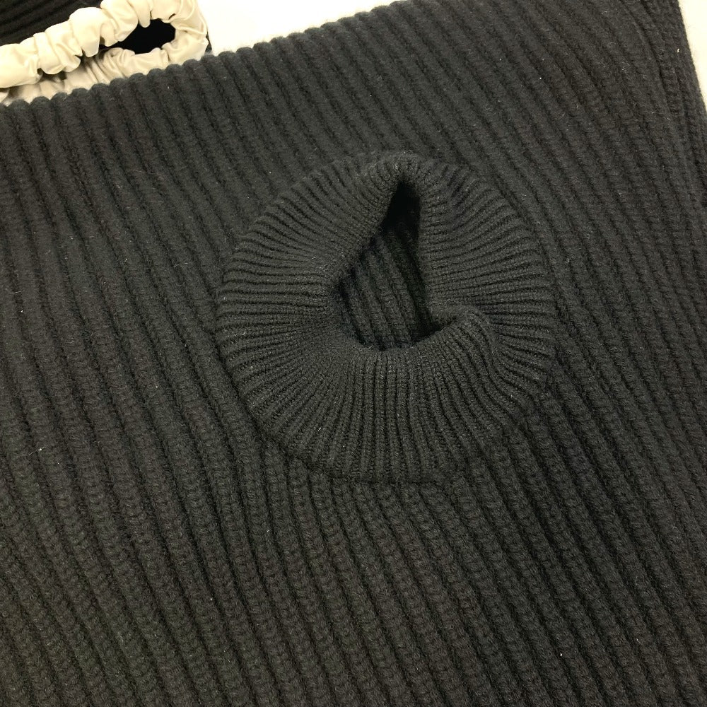 LOUIS VUITTON knit FLKW83 wool black hood sleeveless knit Women S Used Authentic