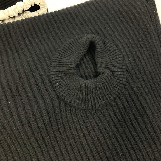 LOUIS VUITTON knit FLKW83 wool black hood sleeveless knit Women S Used Authentic