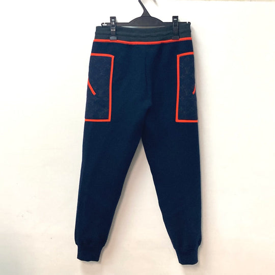 LOUIS VUITTON setup FMKC06 FMKC03 Wool, Potiamide Navy x orange logo tops hoodies sweatshirts Point Monogram Bicolor XS