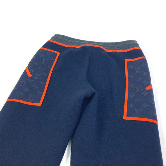 LOUIS VUITTON setup FMKC06 FMKC03 Wool, Potiamide Navy x orange logo tops hoodies sweatshirts Point Monogram Bicolor XS