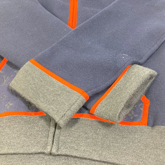 LOUIS VUITTON setup FMKC06 FMKC03 Wool, Potiamide Navy x orange logo tops hoodies sweatshirts Point Monogram Bicolor XS