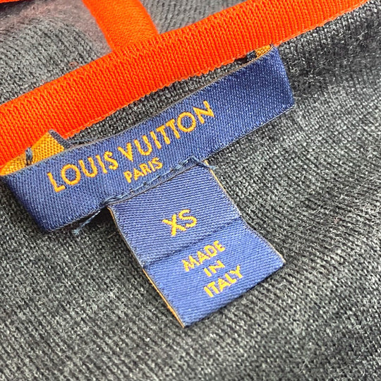 LOUIS VUITTON setup FMKC06 FMKC03 Wool, Potiamide Navy x orange logo tops hoodies sweatshirts Point Monogram Bicolor XS
