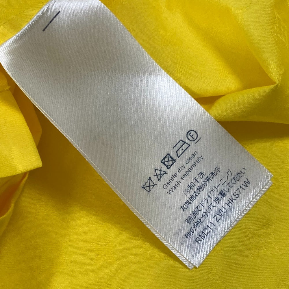 LOUIS VUITTON Long sleeve shirt cotton yellow Monogram mens M Used Authentic