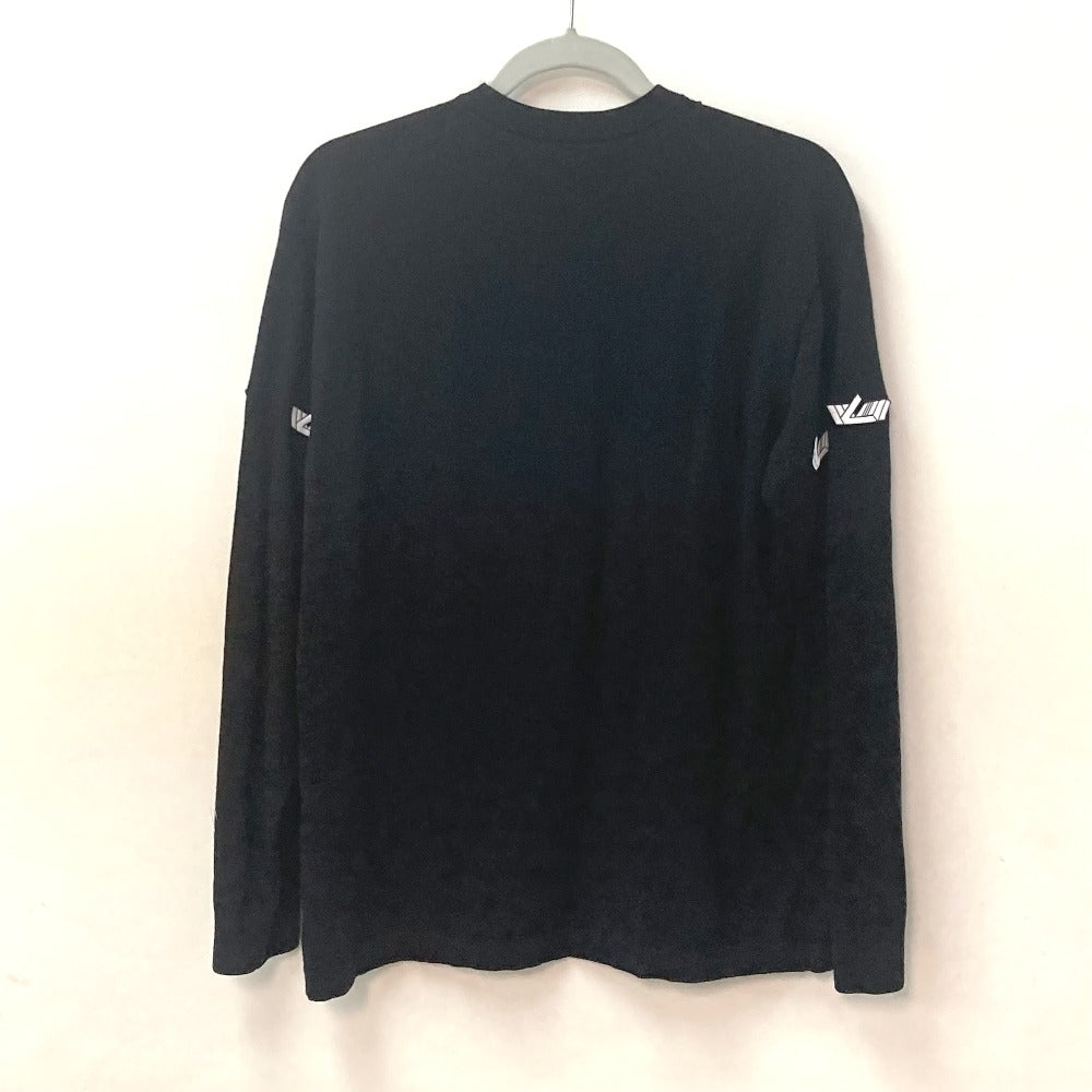 LOUIS VUITTON knit Wool, Polyester black Apparel logo patch LV Vites Sweater Women M Used Authentic