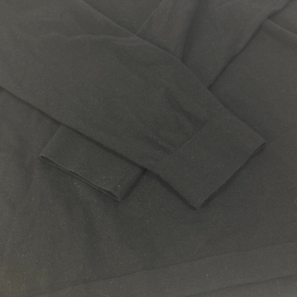 LOUIS VUITTON knit Wool, Polyester black Apparel logo patch LV Vites Sweater Women M Used Authentic