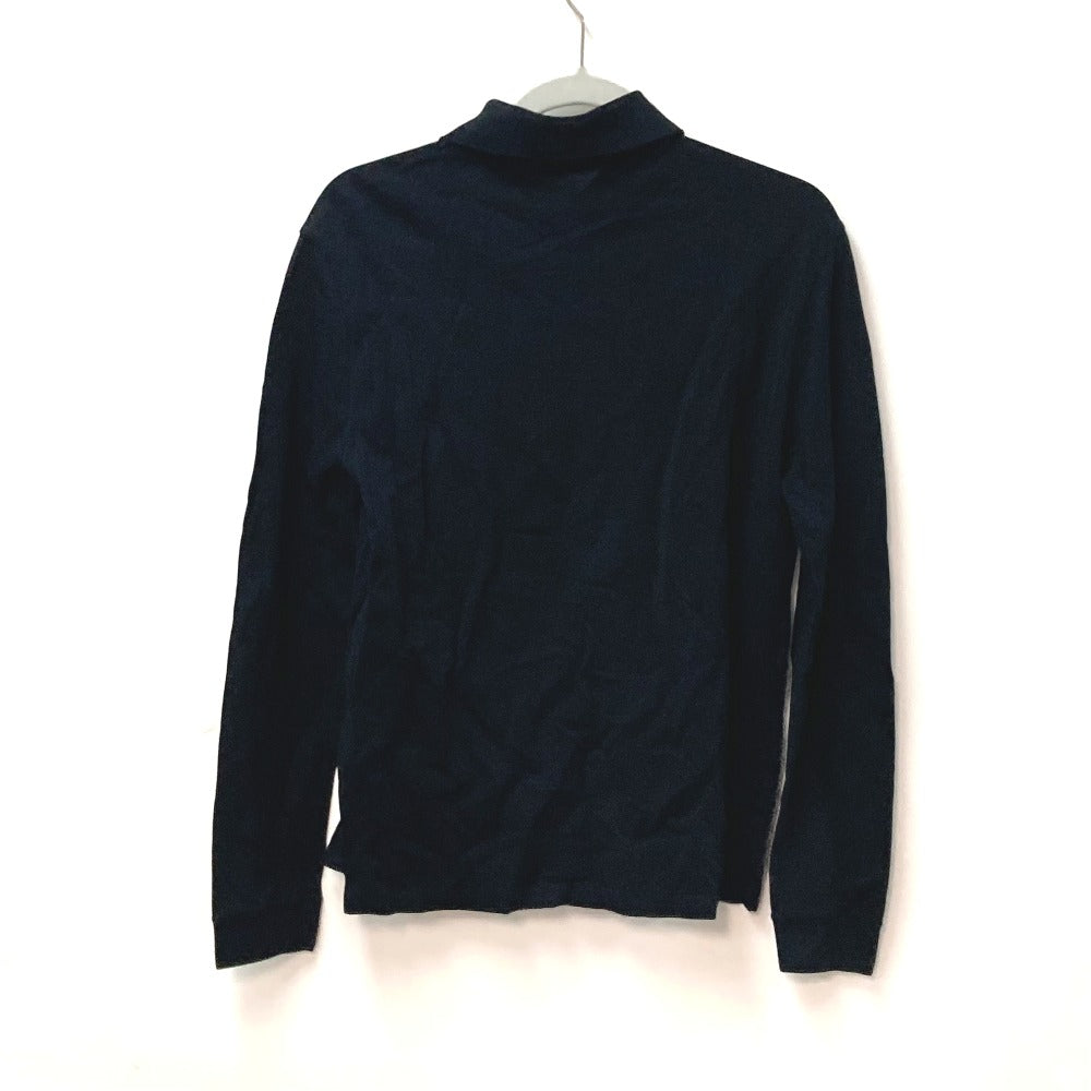 LOUIS VUITTON Long sleeve shirt cotton black LV circle logo mens S Used Authentic