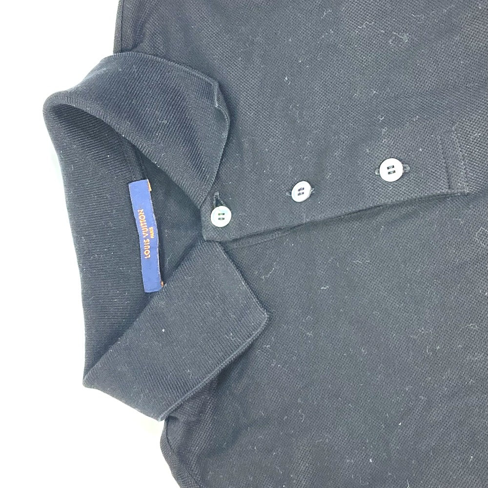 LOUIS VUITTON Long sleeve shirt cotton black LV circle logo mens S Used Authentic