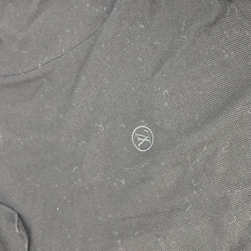 LOUIS VUITTON Long sleeve shirt cotton black LV circle logo mens S Used Authentic
