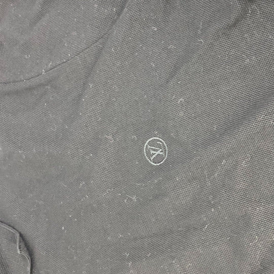 LOUIS VUITTON Long sleeve shirt cotton black LV circle logo mens S Used Authentic