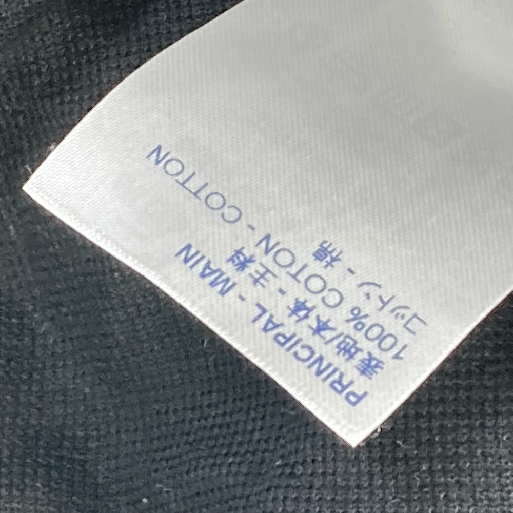 LOUIS VUITTON Long sleeve shirt cotton black LV circle logo mens S Used Authentic