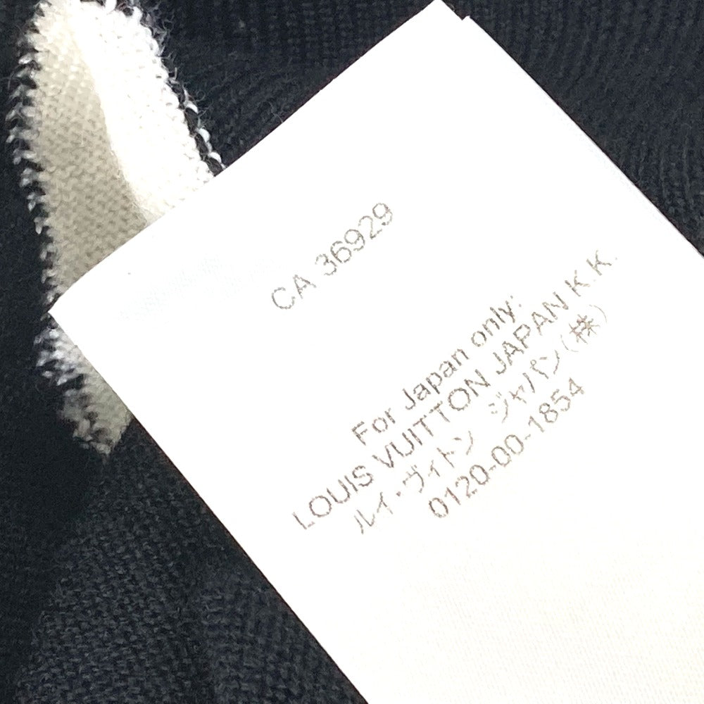 LOUIS VUITTON knit wool white LV Abstract Houndstooth Crew Neck mens XS Used Authentic