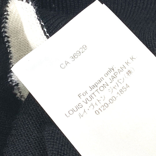 LOUIS VUITTON knit wool white LV Abstract Houndstooth Crew Neck mens XS Used Authentic