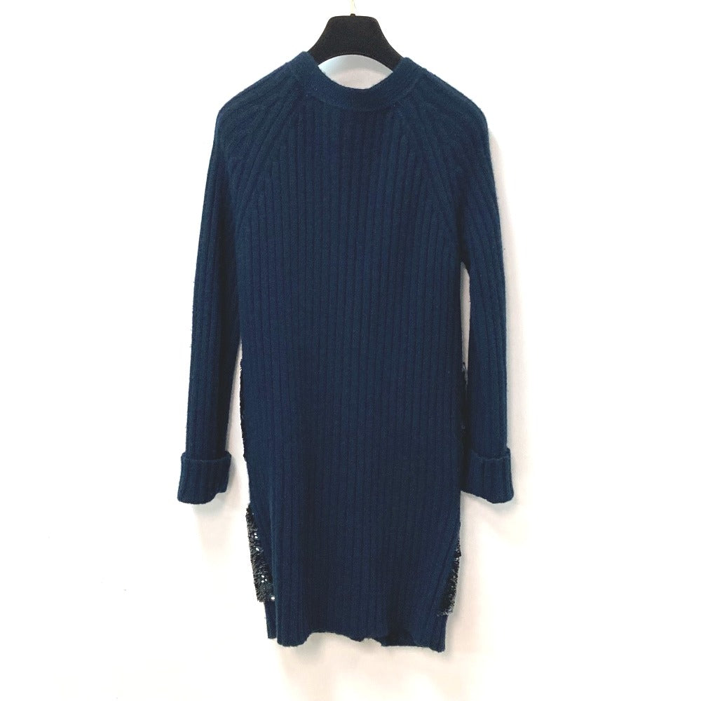 LOUIS VUITTON cardigan cashmere Navy Apparel Outerwear Sequin Women S Used Authentic