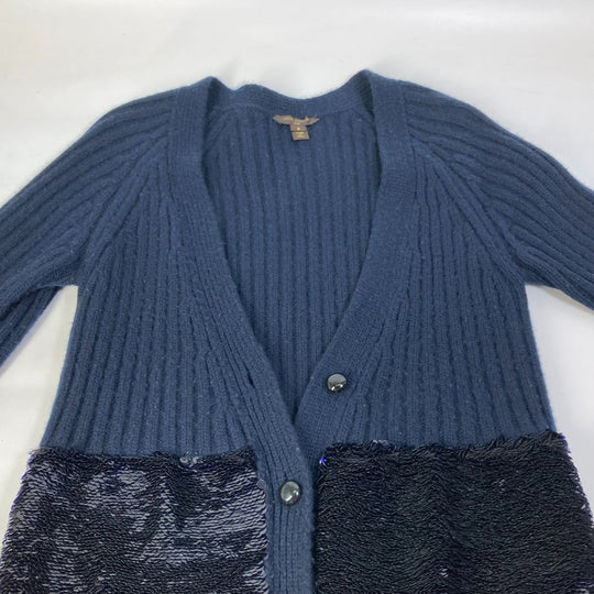 LOUIS VUITTON cardigan cashmere Navy Apparel Outerwear Sequin Women S Used Authentic