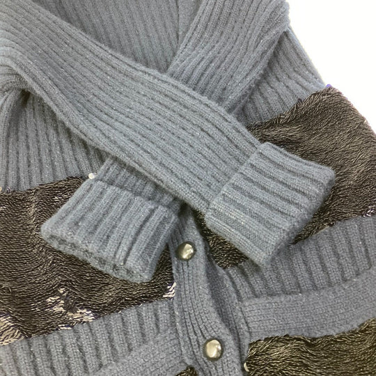 LOUIS VUITTON cardigan cashmere Navy Apparel Outerwear Sequin Women S Used Authentic