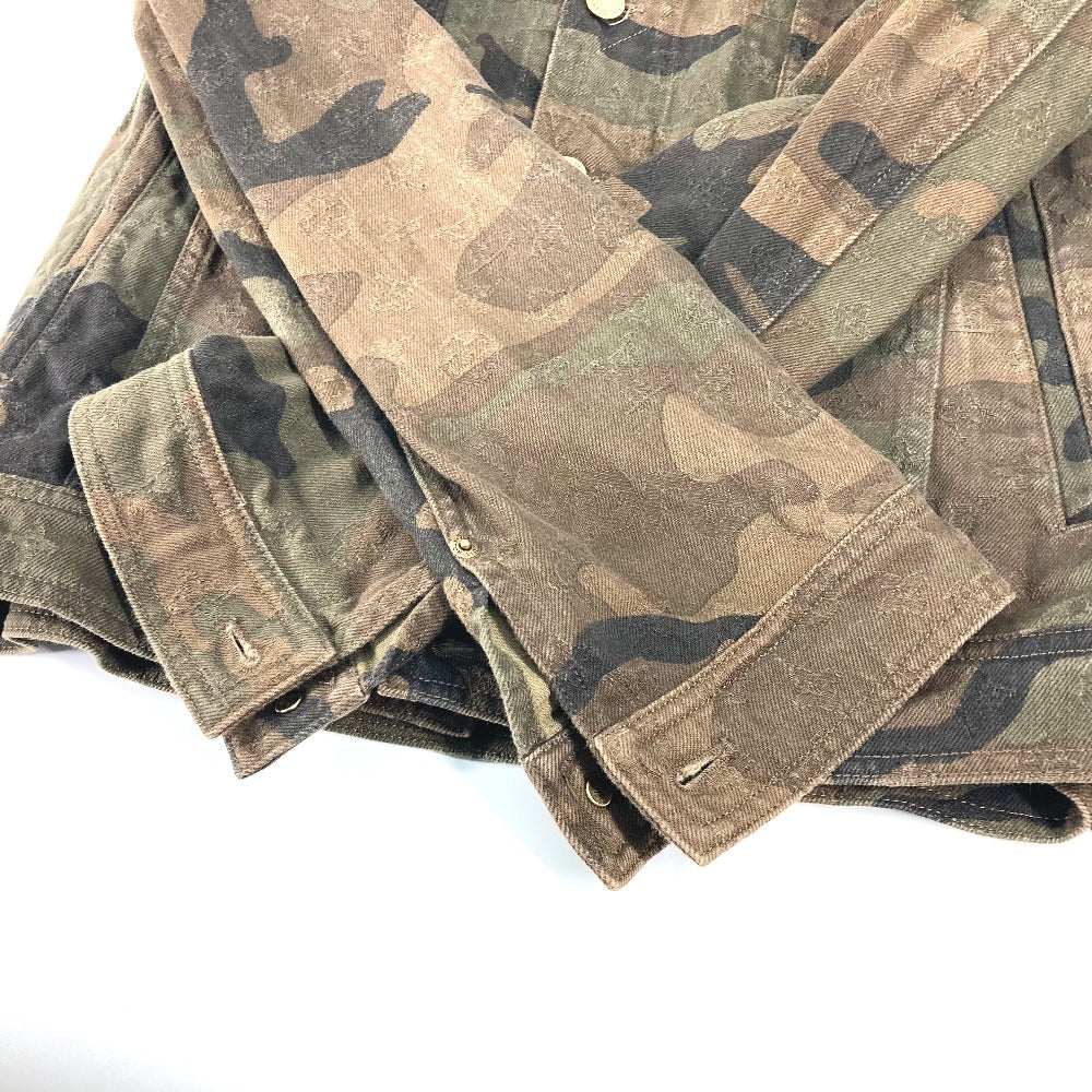 LOUIS VUITTON Jacket 1A3FE5 cotton green SUPREME Supreme camouflage camouflage denim tracker mens 46 Used Authentic