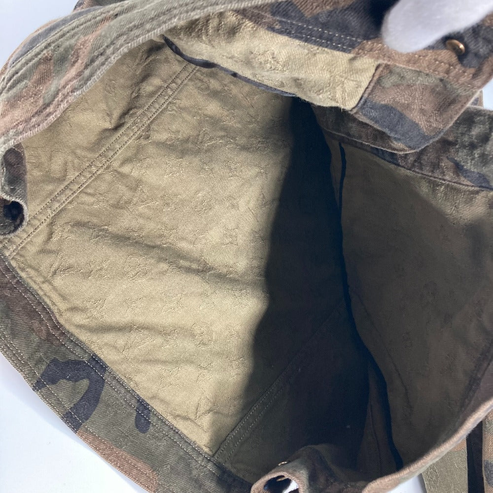 LOUIS VUITTON Jacket 1A3FE5 cotton green SUPREME Supreme camouflage camouflage denim tracker mens 46 Used Authentic
