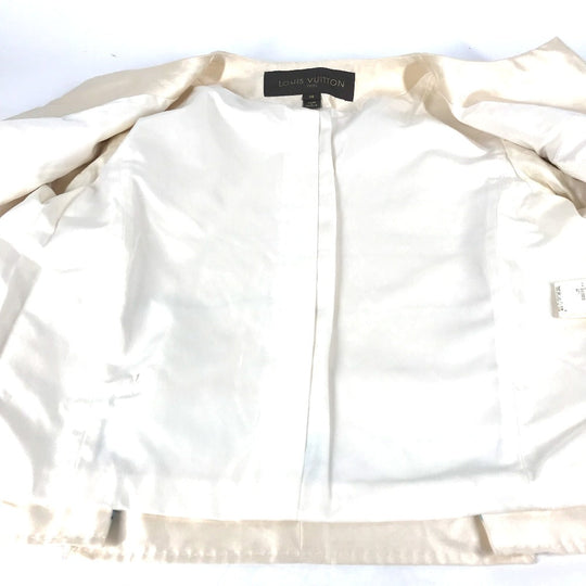 LOUIS VUITTON Jacket silk White type Apparel long sleeve tops All-over pattern ribbon 38