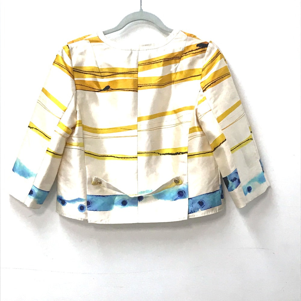 LOUIS VUITTON Jacket silk White type Apparel long sleeve tops All-over pattern ribbon 38