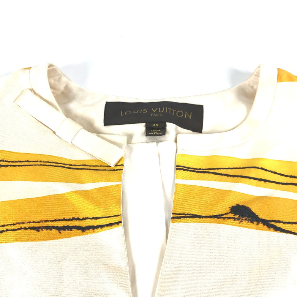 LOUIS VUITTON Jacket silk White type Apparel long sleeve tops All-over pattern ribbon 38